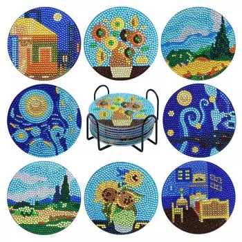8 шт. Набор для создания подставок под алмазное искусство Набор для создания поделок под алмазную живопись 5D с подставкой Подставка для хранения Набор для творчества для начинающих