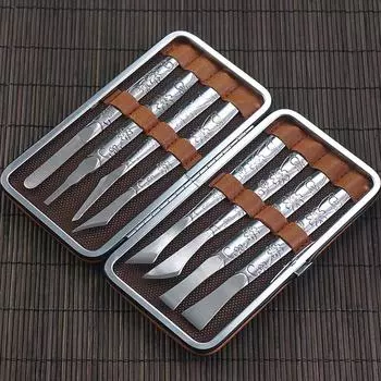 8 шт./набор инструментов для педикюра, нож для педикюра из нержавеющей стали, кусачки для ногтей, маникюрный набор ножей для дерматомии, инструмент для ухода за ногами 8Pcs/Set