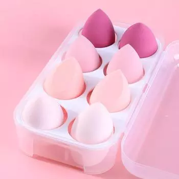 8 шт. набор яиц для красоты тыква капля воды слоеный набор для макияжа набор красочных подушек косметическая губка инструмент для яиц для влажного и сухого использования 8 Box