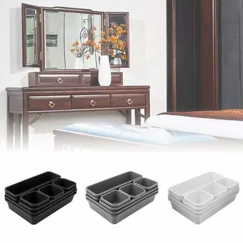 8 шт./набор ящик для хранения ящик для хранения пылезащитный органайзер для косметики коробка для кухни ванная комната лотки для хранения всякой всячины держатель для ювелирных изделий крышка шкафа White