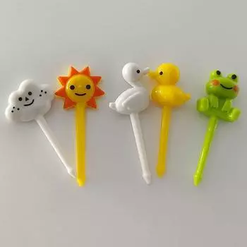 8 шт./набор вилок для фруктов с рисунком детей, закуски, десерты, бенто, обеды, декор для вечеринок