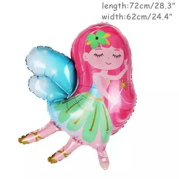 8 шт. набор воздушных шаров на день рождения девочки, воздушные шары из фольги в виде фей, гелиевые шары с цифрами 1, 2, 3, 4, 5, 6, 7, 8, 9 лет, подарки на день рождения для детей Other
