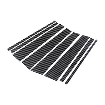 8 шт. Накладки на средние стойки дверей автомобиля из углеродного волокна, на центральные стойки окон, на стойки B/C, для Toyota Land Cruiser J300 2022-2024