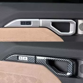 8 шт. наклеек на дверные ручки автомобиля, карбоновая рамка, внутренняя дверная ручка, крышка чаши, отделка для 2024 JETOUR, аксессуары для путешественников