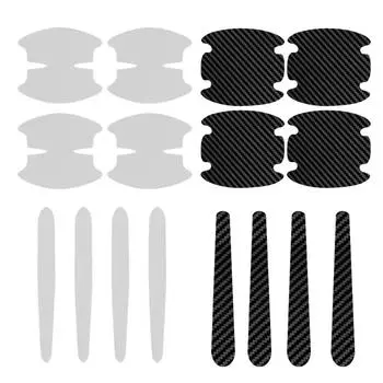 8 шт. Наклейка на ручку двери автомобиля, невидимые наклейки на внешнюю часть автомобиля, пленка чёрный