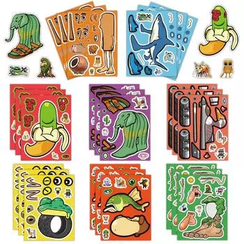 8 шт. Наклейки-граффити для украшения багажа ноутбука One Size