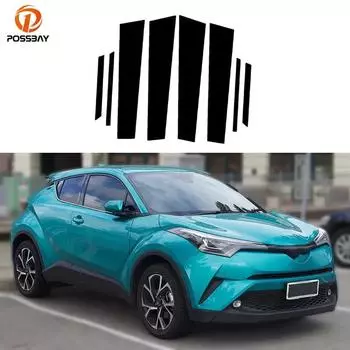 8 шт. наклейки на столбы окон и дверей автомобиля для Toyota C-HR 2018-2022 Auto BC Column Exterior Accessories