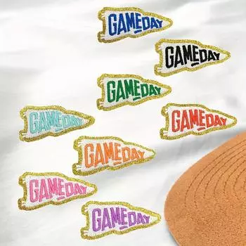 8 шт. нашивок с вышивкой «День игры», разноцветные аппликации для пришивания и утюжки, подходят для самостоятельного изготовления одежды, шляп, рюкзаков и нашивок для украшения холста 8pcs