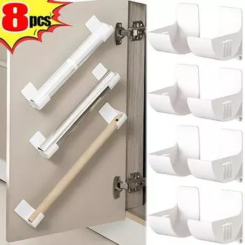 8 шт. настенный пластиковый пакет, контейнер для пленки, диспенсер, мешки для мусора, держатель для полки, мешок для мусора, ящик для хранения, органайзер для кухни 2pcs(1 pairs)