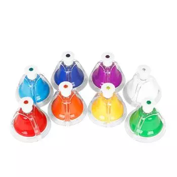 8 шт. настольных колокольчиков 8 нот музыкальные колокольчики ударный инструмент красочные металлические ручные колокольчики для обучения церковного хора праздничная вечеринка