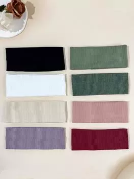 8 шт. Однотонная повседневная универсальная простая спортивная фитнес-повязка на голову