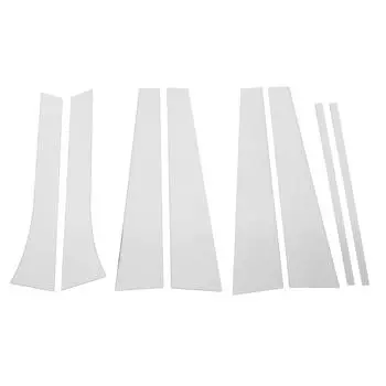 8 шт. отделка столба столба высокопрочная поликарбонатная зеркальная поверхность стиль хромированная наклейка на дверь окно столб крышка