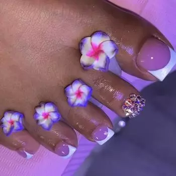 8 шт./пакет Цветочный мягкий силиконовый разделитель для пальцев ног, разделитель для пальцев ног, гибкий разделитель для пальцев ног, инструмент для разделения