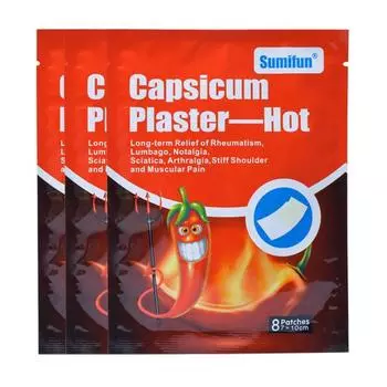 8 шт./пакет, китайские медицинские обезболивающие, наклейки, пластыри для перца, здравоохранение