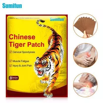 8 шт./пакет, патчи с тигровым бальзамом, обезболивающий пластырь, пластырь от боли в спине, шее, мышцах тела, травяной пластырь 8pcs