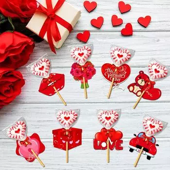 8 шт./пакет праздничные атрибуты конфеты подарок леденец декор свадебный декор бумажная открытка упаковка цветов День святого Валентина LOVE сердце конфеты мешок