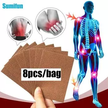 8 шт./пакет Sumifun тигровый бальзам пластырь для облегчения боли патч для спины и шеи 100% оригинальные травяные наклейки для ухода за здоровьем