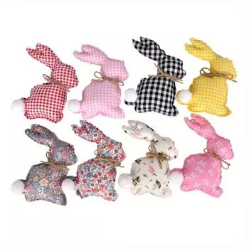 8 шт. пасхальные красочные кролики фермерский деревенский кролик весенний декор милый пасхальный кролик декор весна для дома многоярусный поднос корзина миска наполнитель кролик 12x14cm,8pcs