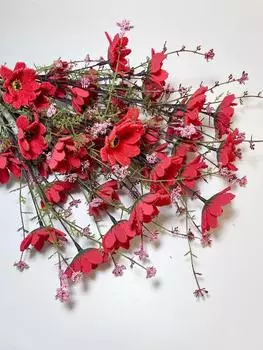 8 шт. пенопластовых маленьких ромашек искусственных цветов растений подсолнечника красочные маленькие ромашки хризантемы для домашнего сада свадьбы DIY украшения для вечеринки красный