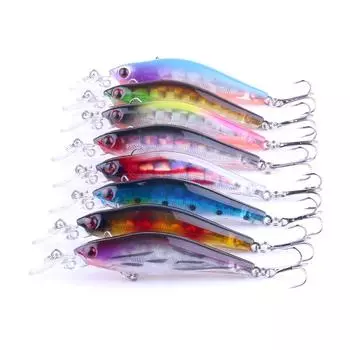 8 шт. пластиковая приманка для ловли гольяна, реалистичная приманка для щуки, дорожные рыболовные снасти