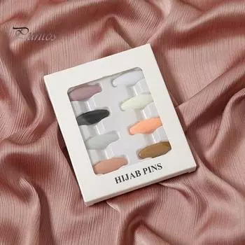 8 шт., пластиковая защитная булавка для шарфа ярких цветов, игла для вуали, зажим для шелковой шали, защита от воздействия, пряжка для шарфа, модные аксессуары