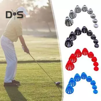 8 шт., пластиковые мячи для гольф-симуляторов, тренировочные мячи для гольфа на открытом воздухе и в помещении, коврики для гольфа для зимнего газона и драйвинг-рейнджа чёрный