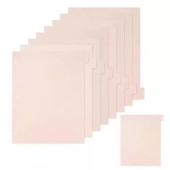 8 шт. Пластиковые разделители для папок, 3-дырочные перфорированные, устойчивые к разрывам страницы-разделители, внутренние разделители страниц, офисные принадлежности зелёный