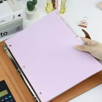 8 шт. Пластиковые разделители для папок, 3-дырочные перфорированные, устойчивые к разрывам страницы-разделители, внутренние разделители страниц зелёный