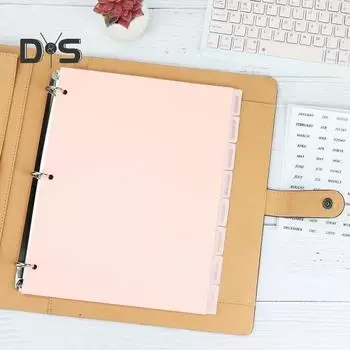 8 шт. Пластиковые разделители для папок, 3-дырочные перфорированные, устойчивые к разрывам страницы-разделители, внутренние разделители страниц, офисные принадлежности розовый