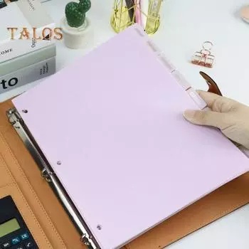 8 шт. Пластиковые разделители для папок, 3-дырочные перфорированные, устойчивые к разрывам страницы-разделители, внутренние разделители страниц, офисные принадлежности зелёный