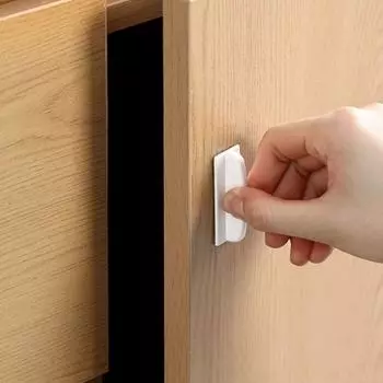 8 шт. Пластиковые ручки для раздвижных дверей, самоклеящиеся ручки для шкафов, 8 шт. Вспомогательные ручки для ящиков белый