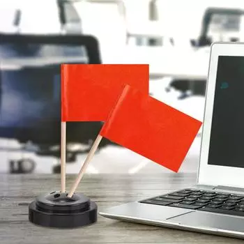 8 шт. пластиковый держатель для флага, мини-держатель для вечеринки, наружные маленькие держатели для флагов, декоративная стойка 6.40X6.40X2.50CM чёрный