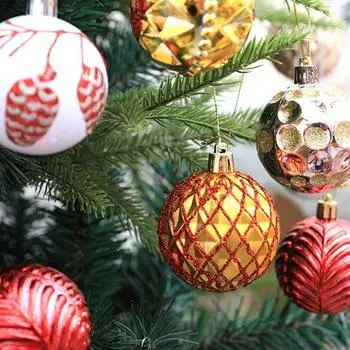 8 шт. поделки 6 см Рождественский шар нежный креативный кулон на рождественскую елку окрашенный водонепроницаемый подвесной орнамент Новый год other синий
