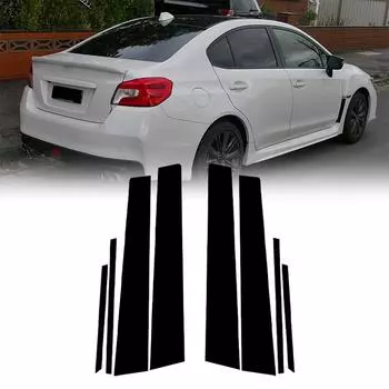 8 шт. подходят для Subaru WRX STI 2015-2021 глянцевые черные автомобильные дверные накладки на столбы комплекты наклеек для украшения окон