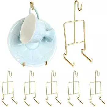 8 шт., подставка для чайной чашки и блюдца, металлический держатель для чашки и блюдца, элегантный держатель для чайной чашки, винтажная подставка для кофейной кружки и блюдца