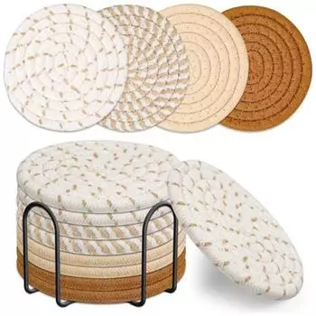 8 шт. подставки под горячие блюда, термостойкие подставки под горячее для кухни, большие подставки 1 Set серый