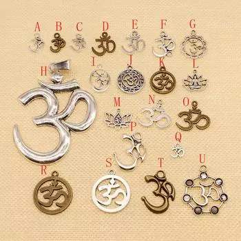 8 шт., подвески для йоги Om, изготовление ювелирных изделий из нержавеющей стали, одиночные подвески, ювелирные изделия HJ188 A-10x10mm