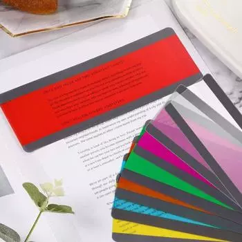 8 шт. Помощь с дислексией для школьников Кристалл Дети направляют чтение Полоски Выделение Полоски Цветные накладки Выделение Закладки