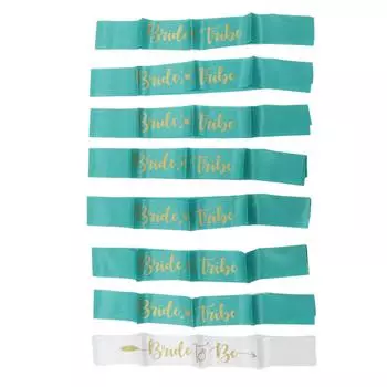 8 шт. пояс невесты подружки невесты с золотыми буквами из гипоаллергенного материала для свадьбы невесты разноцветный