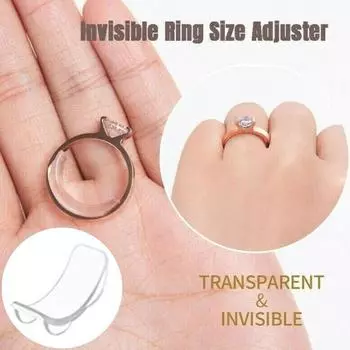 8 шт., прозрачное кольцо из ТПУ, редуктор размера, регулятор ювелирных изделий, невидимый инструмент для изменения размера