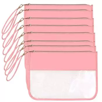 8 шт. прозрачных косметичек, Preppy Patch Clear Stuff Bag Snack Bag Stoney Clover Dupes Travel Cosmetic Bag с застежкой-молнией для женщин