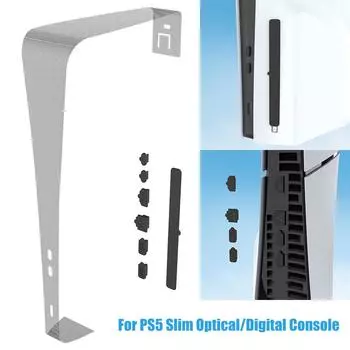 8 шт. пылезащитных заглушек для игровой консоли PS5 Slim, пылезащитный фильтр, набор пылезащитных сеток с пылезащитной заглушкой для Playstation 5 Slim Disc&Digital чёрный
