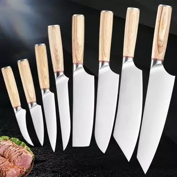 8 шт. японский набор ножей для нарезки рыбы, кухонный нож сантоку, стальной суши, многофункциональный набор ножей шеф-повара