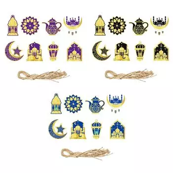 8 шт. Рамадан украшения декоративные исламские фоны реквизит Ид аль-Фитр украшения для вечеринки спальня фестиваль празднование праздник чёрный