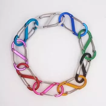 8 шт. разноцветный пружинный крючок, карабин из алюминиевого сплава, уличный рюкзак, брелок для кемпинга, замок, пружинная застежка, пряжка, защелкивающиеся инструменты 1pcs red