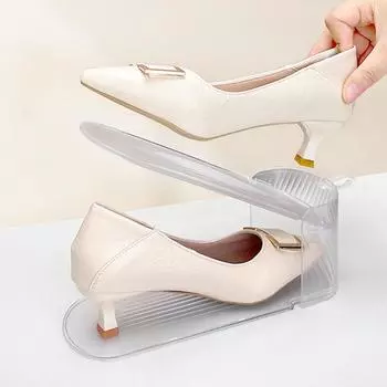 8 шт. регулируемый штабелер для обуви двухъярусный органайзер для обуви с слотами для поддержки стеллаж для шкафа противоскользящая полосатая стойка для обуви