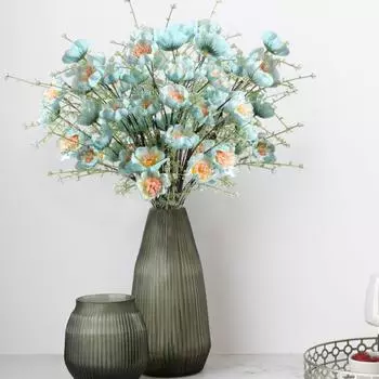 8 шт. рододендрон искусственный букет цветов пенопластовый цветок для дома, кухни, свадебного стола, украшение в центре розовый