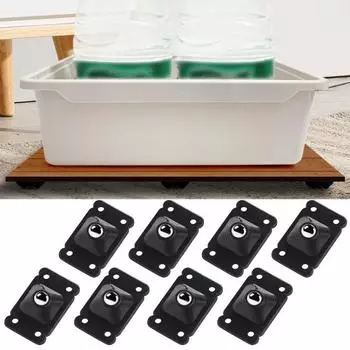 8 шт. роликовое колесо, легкое скольжение, самоклеящиеся, вращение на 360 градусов, легкое перемещение устройства, мини-колеса A белый