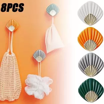 8 шт. роскошные крючки самоклеящиеся акриловые крючки для ванной водонепроницаемый держатель для полотенец домашний дверной металлический крючок для подвешивания аксессуары для дома 8pcs