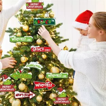 8 шт. Рождественские елочные украшения, украшения - рождественские подвесные украшения, декоративные товары, идеи подарков, праздничный декор для дома, украшения для дома